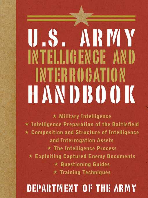 Title details for U.S. Army Intelligence and Interrogation Handbook by U.S. Department of the Army - Available